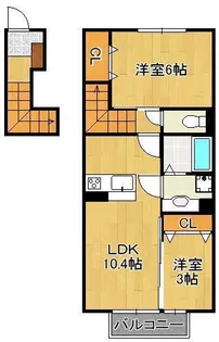 ルミナス須賀【2階】の間取り