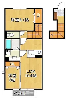 ルミナス須賀【2階】の間取り
