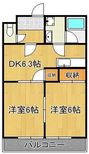 サンライズ門司【4階】の間取り