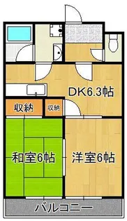 サンライズ門司【1階】の間取り