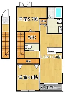 Green hills小文字【2階】の間取り