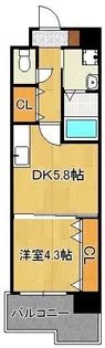 ザ・レジデンス香春口三萩野駅前【7階】の間取り