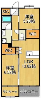 赤坂リプル【2階】の間取り
