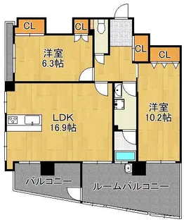 フェルト5【3階】の間取り