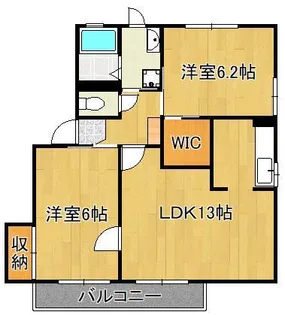 ハイツ四季の里 A棟【2階】の間取り