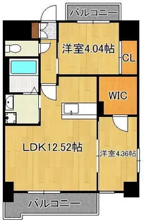 Studie 小倉離宮【9階】の間取り