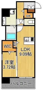 SOLUNA旦過マーケットプレイス【15階】の間取り