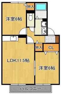 グリーンルーチェ【2階】の間取り