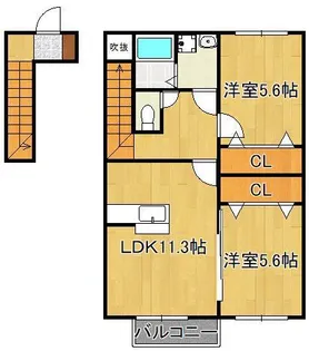 エスポワールISHIBASHI【2階】の間取り