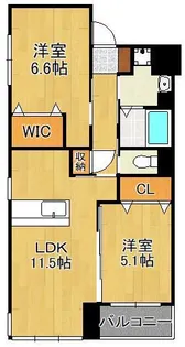 Prestige del 西海岸【1階】の間取り