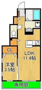 YOURMAISON社ノ木【1階】の間取り