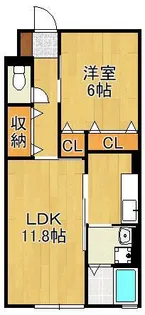 コートユウC棟【1階】の間取り