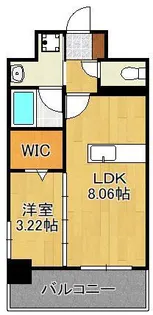 プレジデンス ザ 小倉【8階】の間取り