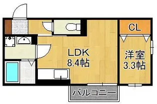 ヴェラ下富野【2階】の間取り