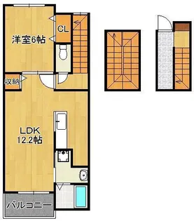 ポルタコスタⅡ A【3階】の間取り