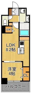 LEGEND紺屋町【8階】の間取り