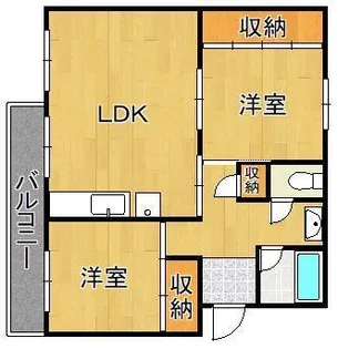富野サンコーポ101号室【1階】の間取り