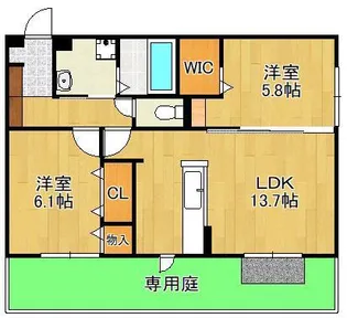 SHIZUKA 大里【1階】の間取り