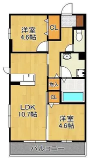 SHIZUKA 大里【3階】の間取り