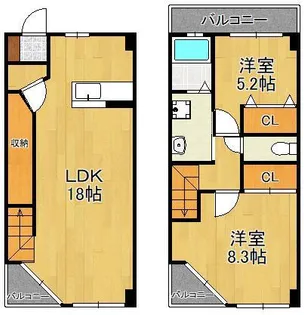 アヴニール吉志【7階】の間取り