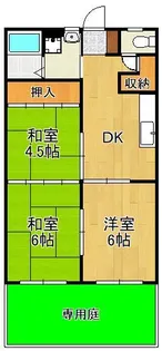 平原マンション【1階】の間取り