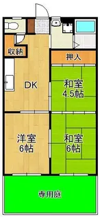 平原マンション【1階】の間取り