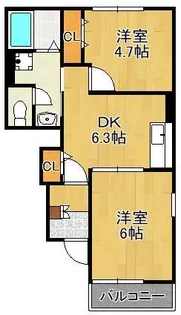 エスポワールⅠ【1階】の間取り