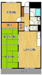 和布刈スカイマンションⅡ番館 508号室【5階】の間取り