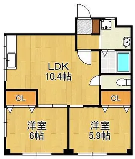 フェルト130B棟【3階】の間取り