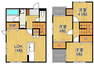 福岡県北九州市門司区寺内1丁目【一戸建】の間取り