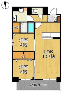 Mys Casetta Kokura -ミースカセッタ小倉-【4階】の間取り