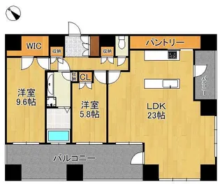 MOJI MID AIR 2401号【24階】の間取り