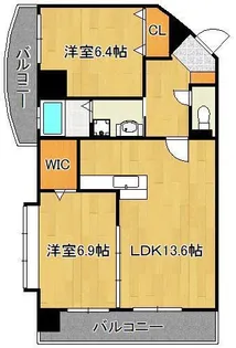 サンシャイン十番館曽根【9階】の間取り