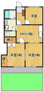 シャトレ津田新町【1階】の間取り