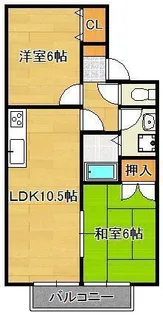 セジュール高松【2階】の間取り