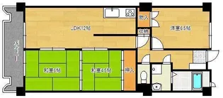 イマージュ安部山公園【6階】の間取り