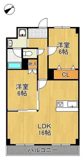 コンフォートスクエア安部山【3階】の間取り