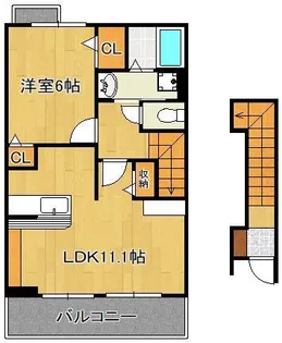 メリディオ葛原A【2階】の間取り