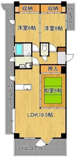 コンクルージョン・フォート【2階】の間取り