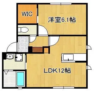 シャーメゾン津田 B棟【1階】の間取り