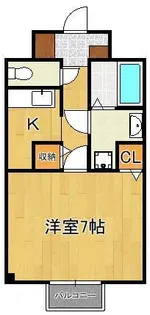 ヴィラージュD棟【2階】の間取り