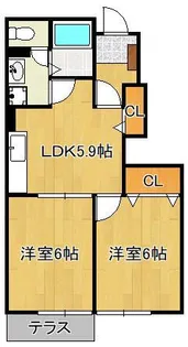 ドゥーアヴニール A【1階】の間取り