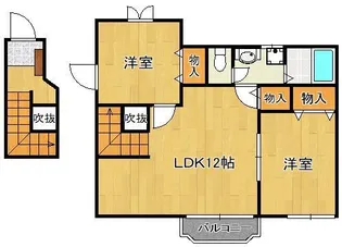 アヴニールS【2階】の間取り