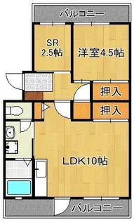 オアシス中曽根【4階】の間取り