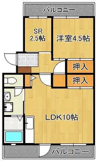 オアシス中曽根【5階】の間取り