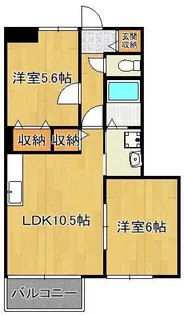 ラ・ソレイユ【1階】の間取り