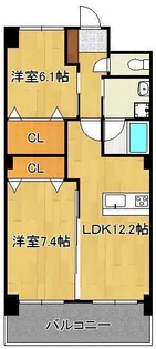カリブ【10階】の間取り