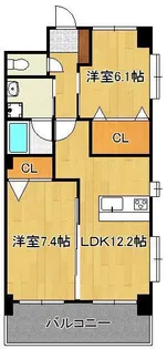 カリブ【5階】の間取り