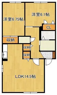 シティーフィールドⅡ B棟【1階】の間取り