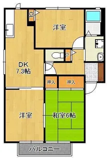 グランドメゾンⅡ B棟【2階】の間取り